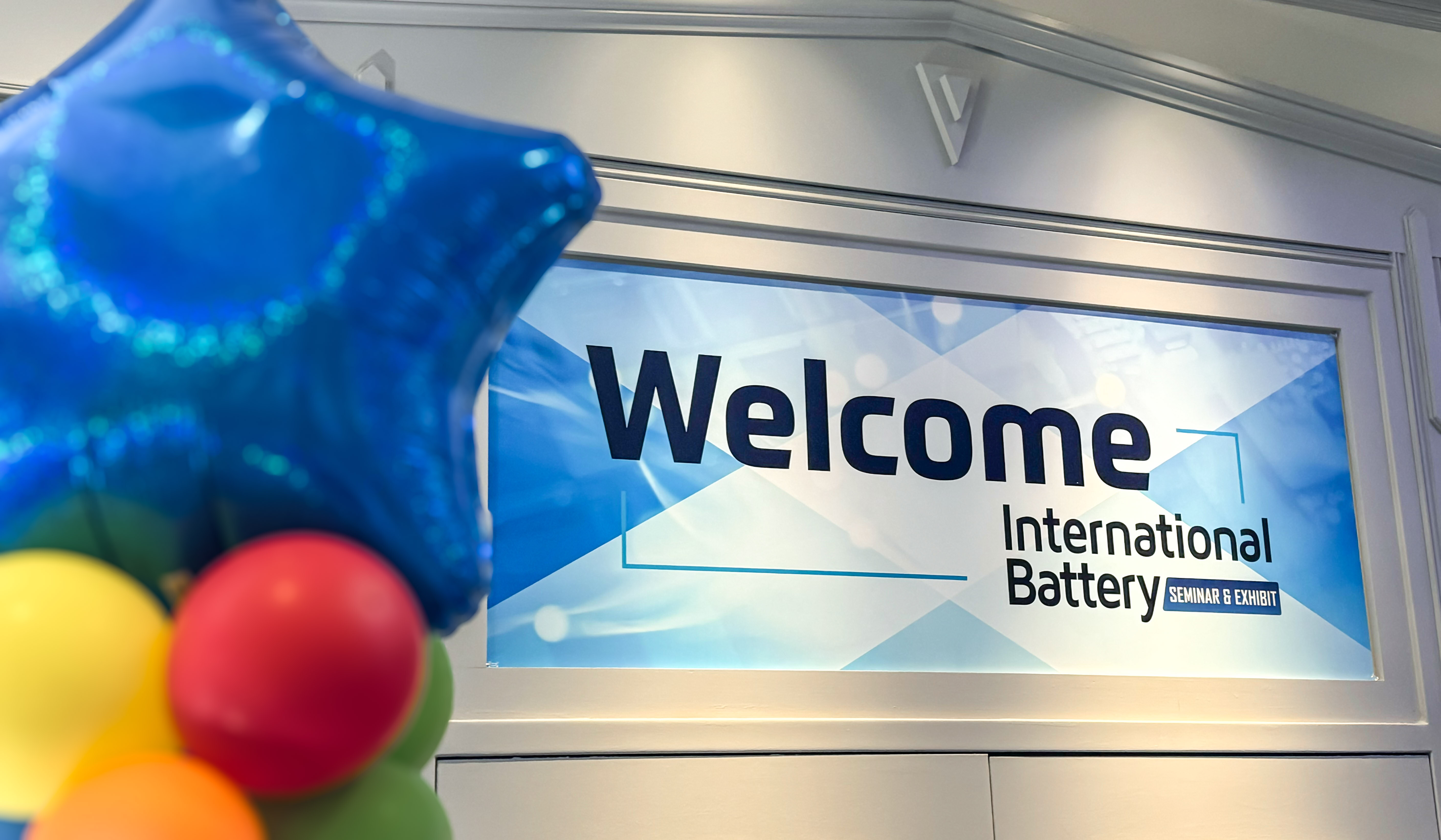 Photo of welcome sign from International Battery Seminar & Exhibition 2025