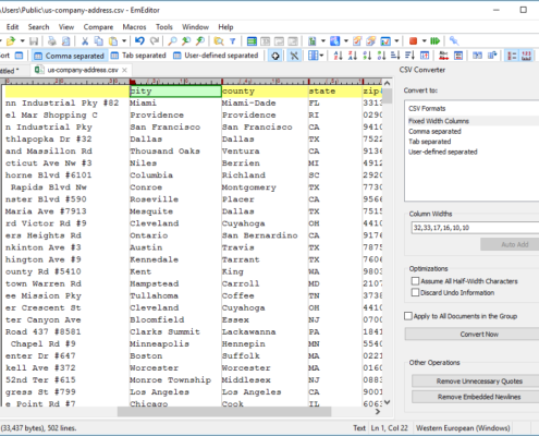 CSV Converter