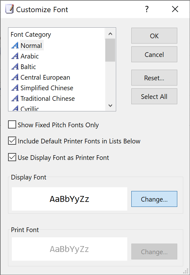 Customize Font