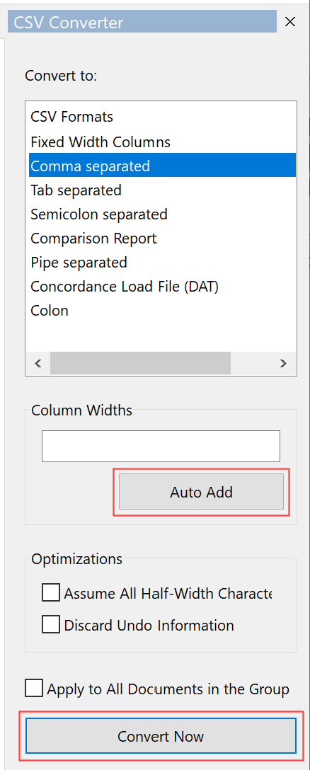 CSV Converter