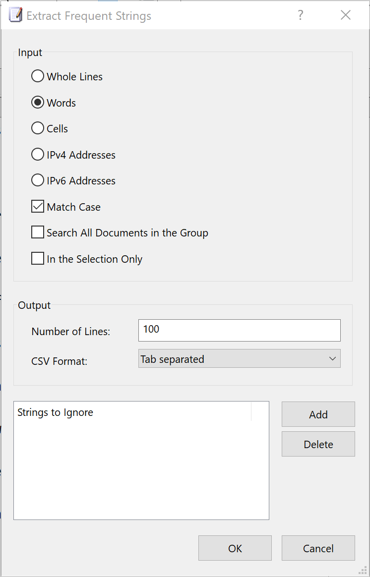 Extract Frequent Strings