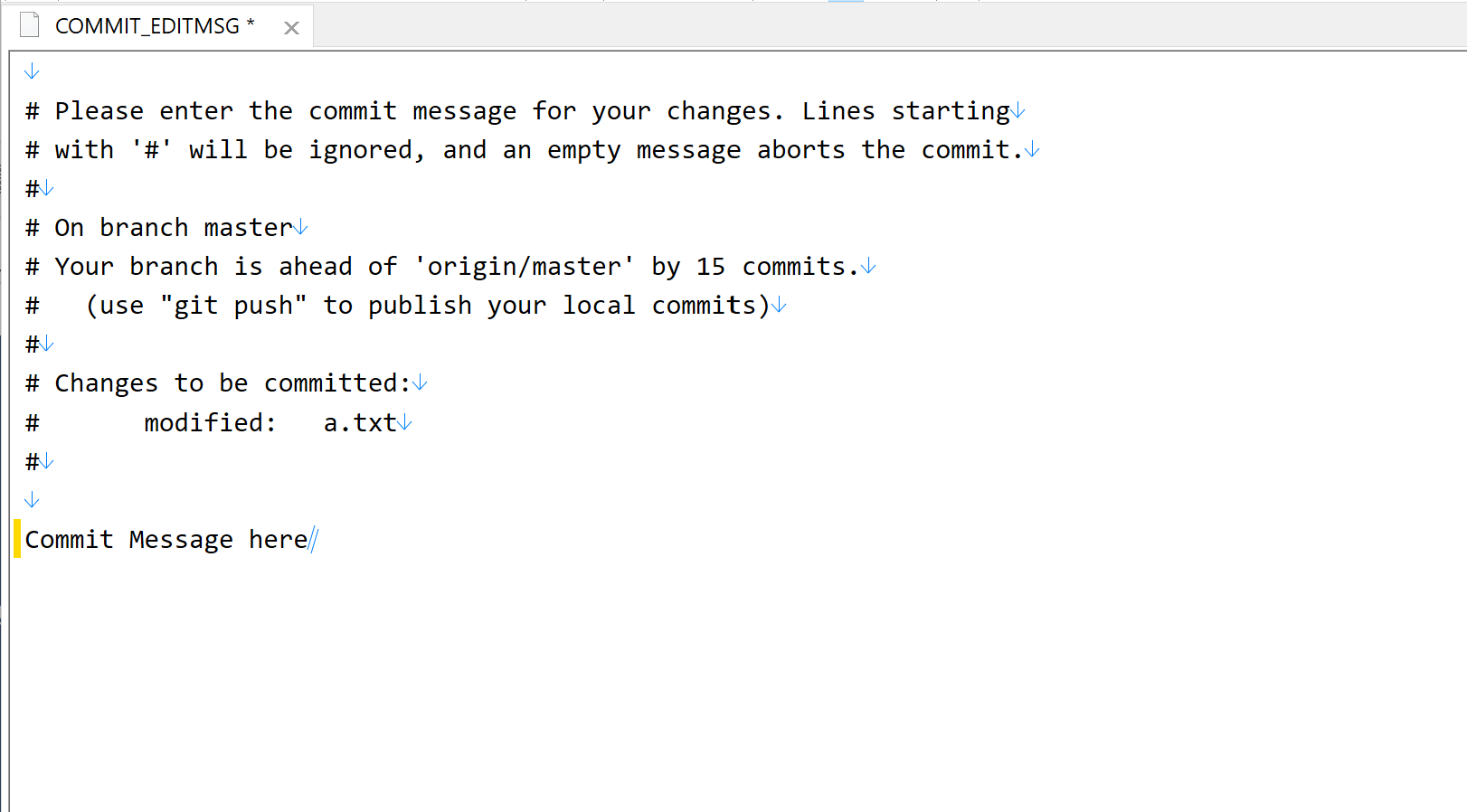 Git commit message